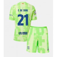 Barcelona Frenkie de Jong #21 Tredjeställ Barn 2024-25 Korta ärmar (+ Korta byxor)